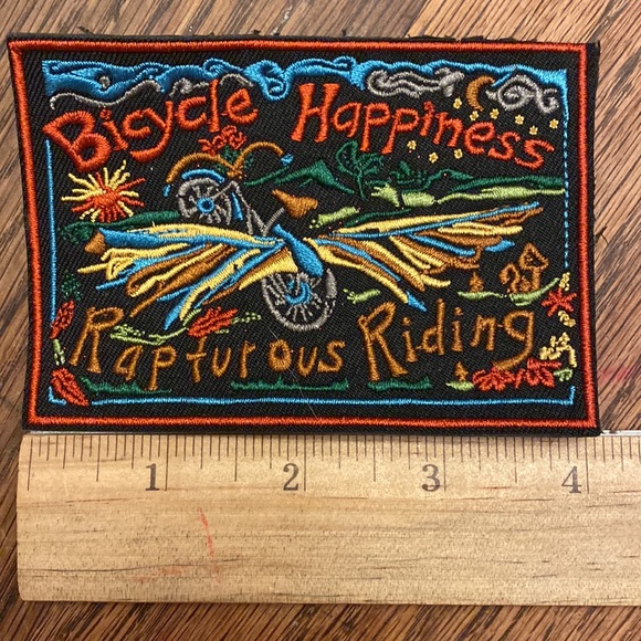 Bicycle Happiness Rapturous Riding sew-on patch sales support Bicycle education - Picture 2 of 4